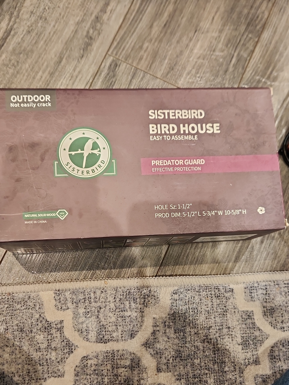 Green Bird House with Predator Guard